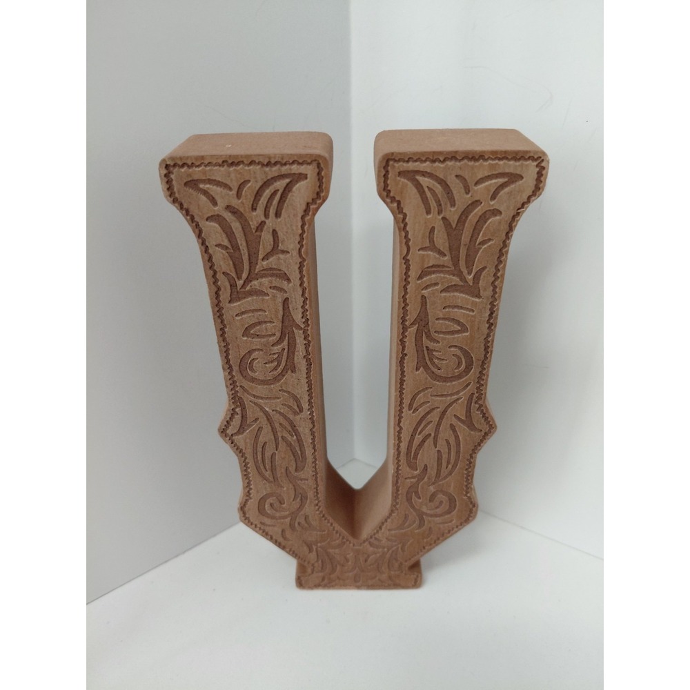 7" Santa Fe Monogram Tabletop Fall Décor letter "U" by Ashland